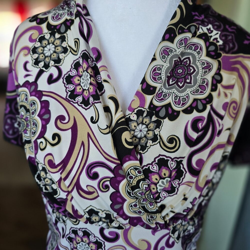 Purple Floral Blouse - Picture 2 of 5